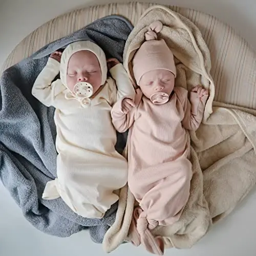 mushie Baby Hooded Towel | Organic Cotton (Fog) - 4