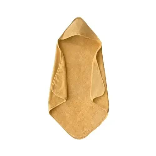 mushie Baby Hooded Towel | Organic Cotton (Fall Yellow) - MUSHIE