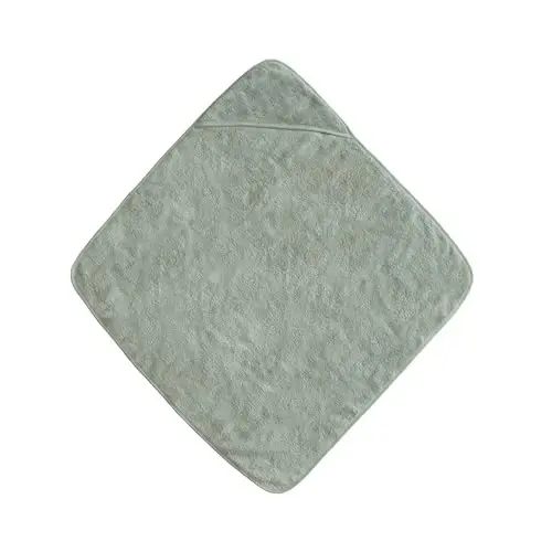mushie Baby Hooded Towel | Organic Cotton (Moss) - 2