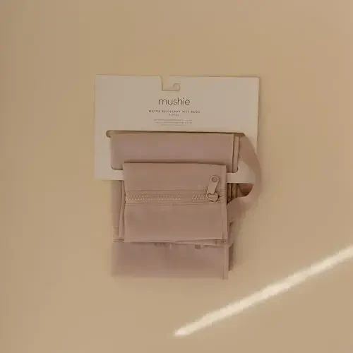 mushie Suvga chidamli ho'l sumkalar | Chaqaloq buyumlari va sayohat uchun katta va kichik qayta foydalanish mumkin bo'lgan saqlash sumkasi | Tutqichli fermuarlı cho'ntaklar | Mashinada yuvish mumkin, 2 dona to'plam (qizil) - 3