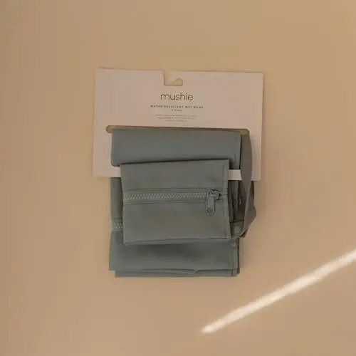 mushie Suvga chidamli Ho'l Sumkalar | Katta va Kichik Qayta Foydalanish Mumkin Bo'lgan Bolalar Buyumlari va Sayohat uchun Saqlash Sumkasi | Tutqichli Fermuarlı cho'ntaklar | Mashinada Yuviladigan, 2 to'plam (Rim Yashili) - 2