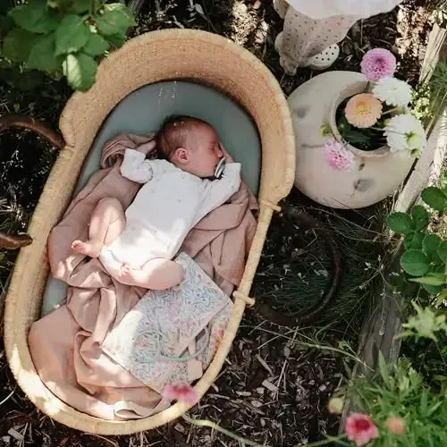 mushie Suvga chidamli Ho'l Xaltalar | Katta va Kichik Qayta Foydalanish Mumkin Bo'lgan Saqlash Xaltasi Chaqaloq Buyumlari va Sayohat uchun | Tutqichli Fermuarlı Cho'ntaklar | Mashinada Yuvish Mumkin, 2 to'plam (Pastel Gullar) - 5