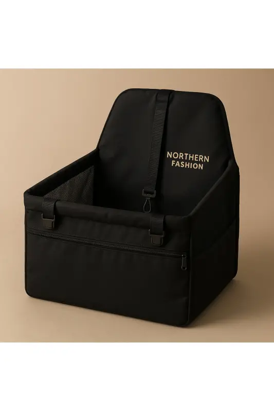 Mushuk It Avto O'rindig'i Ko'chma Transport O'rindig'i - Xavfsizlik Qisqichi, Yuviladigan Mato, - Jigarrang - 2