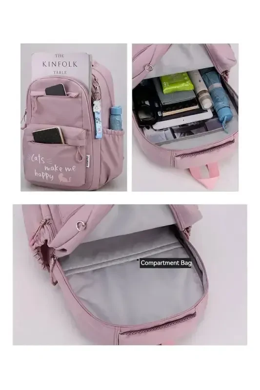 Mushukli Ultra Yengil Ortopedik Maktab Ryukzaki - qora - 7