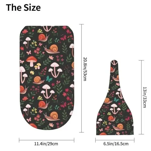 Muishi Mushrooms Snails Butterflies Newborn Swaddle Blankets Hat Sets Soft Baby Receiving Blanket Swaddle Sack for Baby Shower Infant Boy Girl Gift - 3