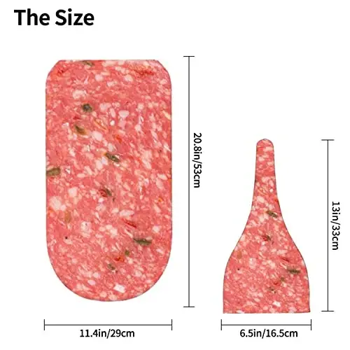 Muishi Salami Smoked Sausage Slices Funny Food Newborn Swaddle Blankets Hat Sets Soft Baby Receiving Blanket Swaddle Sack for Baby Shower Infant Boy Girl Gift - 5