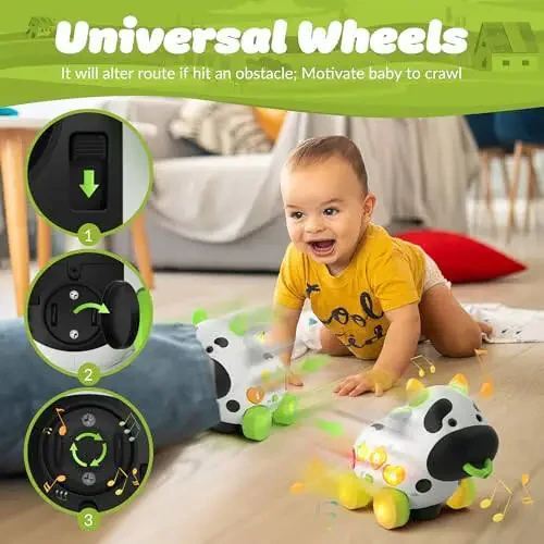 Musical Cow Baby Toys 6-9-12 Months, Bilingual Toddler Toys for 1-2 Year Old Boys Girls, 12-18 Months Infant Developmental Learning Educational Toy for 1+ Year Old Birthday Gifts - 4