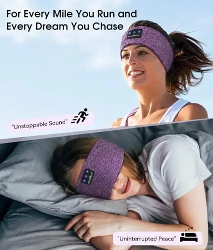 MUSICOZY Sleep Headphones Bluetooth 5.4 Headband, Wireless Earphones Music Sleep Earbuds Sleeping Eye Mask with HD Stereo Speakers for Workout Running Travel Yoga, Ideal Gifts for Men Women Mom Dad - MUSICOZY (1)