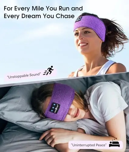 MUSICOZY Sleep Headphones Bluetooth 5.4 Headband, Wireless Earphones Music Sleep Earbuds Sleeping Eye Mask with HD Stereo Speakers for Workout Running Travel Yoga, Ideal Gifts for Women Men - MUSICOZY (1)