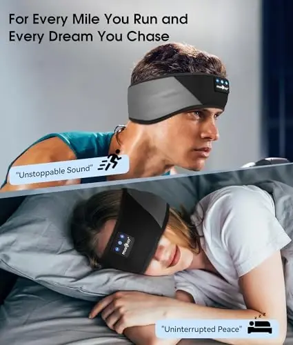 MUSICOZY Uyqu Eshitish vositalari Bluetooth 5.4 Boshbog'i, Simsiz quloqchinlar Musiqa Uyqu quloqchinlari HD Stereo karnayli uyqu ko'zoynagi, Workout Running Travel Yoga uchun ideal sovg'alar ayollar erkaklar uchun - MUSICOZY (1)