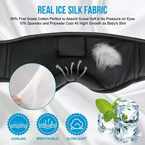 MUSICOZY Uyqu Eshitish vositalari, Bluetooth 5.4 Uyqu Maskasi Boshbog' Eshitish vositalari Uyqu Ko'z Maskasi, Simsiz Musiqa Quloqchinlari HD Ultra Yupqa Stereo Dinamiklar bilan Yonboshlab Uxlaydigan Erkaklar Ayollar uchun - 3