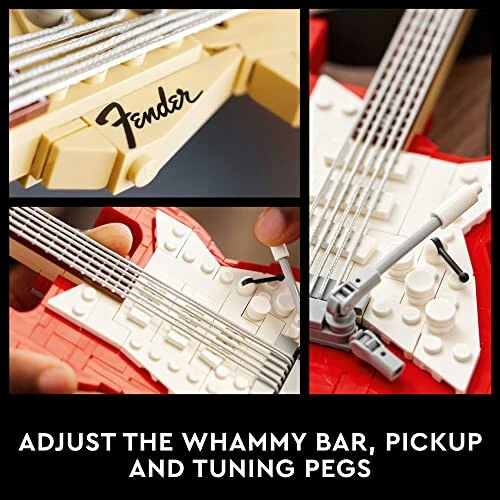 Musiqa ixlosmandlari uchun LEGO Ideas Fender Stratocaster 21329 DIY Gitar Modeli Quruv To'plami, 65 Princeton Reverb Kuchaytirgich va asl aksessuarlari bilan to'liq, sovg'a berish uchun eng yaxshi usul - 4