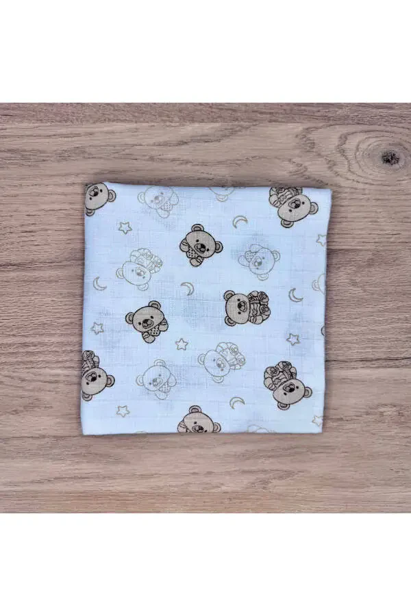 Muslin Adash 3 dona To'plam (80X80CM) | oeko-tex Muslin Mato | Yangi tug'ilgan Chaqaloq uchun Yumshoq Sochiq, Beshik - 8