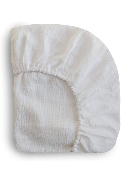 Muslin Baby Bedding Set 70x110 Cm 100% Organic Cotton 15 Cm Bed Height (K.WHITE) - ANNE SESI (1)