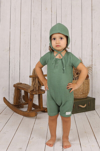 Muslin Baby Hat & Romper - 3