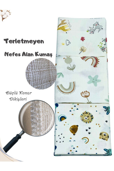 Müslin Battaniye 3'lü Set(80X80CM)|oeko-tex Müslin Kumaş | Yenidoğan Bebek Için Yumuşak Havlu,kundak - 34