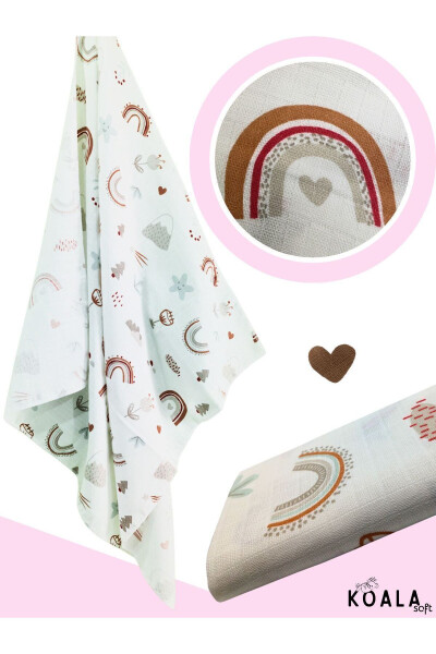 Muslin Blanket 3-Piece Set (80X80CM) | oeko-tex Muslin Fabric | Soft Towel, Swaddle for Newborn Baby - 15