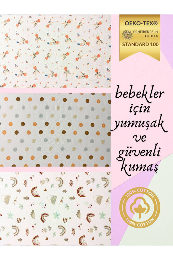 Muslin Blanket 3-Piece Set (80X80CM) | oeko-tex Muslin Fabric | Soft Towel, Swaddle for Newborn Baby - 16