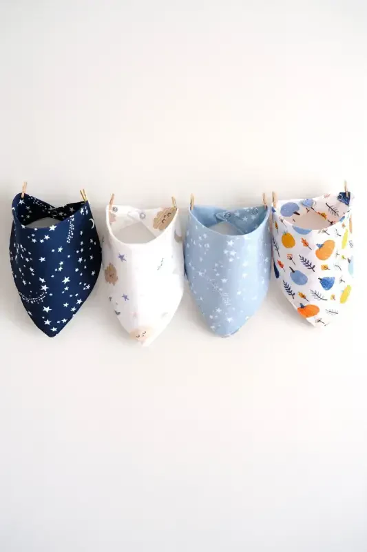 Muslin Cloth Two Snap Baby Bib & Burp Cloth - 1