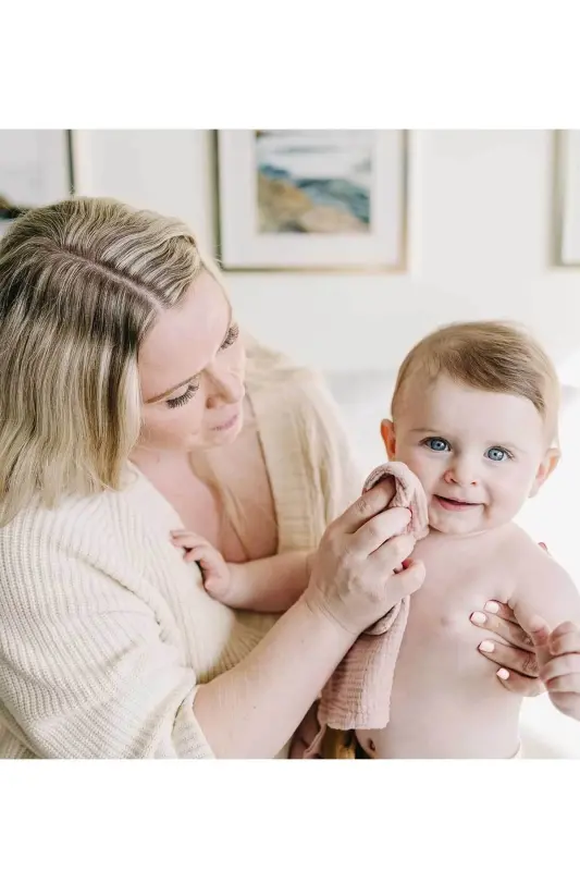 Muslin Mato 6 dona Bola Örtami Salfetkasi Muslim Bola Ter Bez 40x40 sm - 2