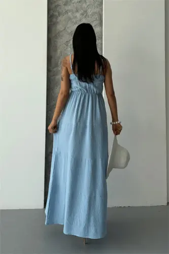 Müslin Mato Uzun Ko'ylak - BEBE HAVO RANG - 5