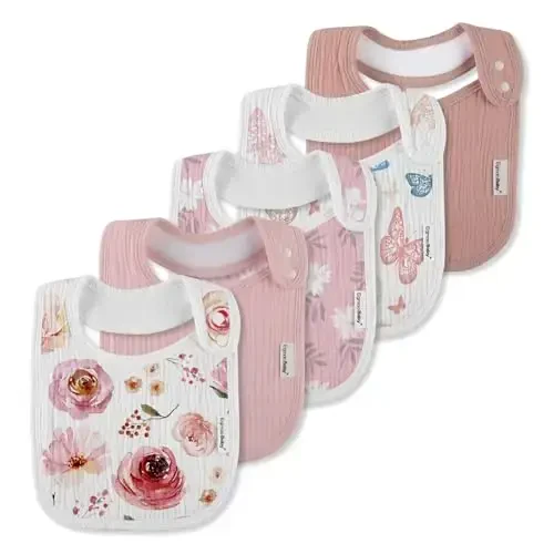 Muslin oʻgʻil bolalar qizlar uchun soʻlaklik, organik muslin chaqaloq soʻlakligi oqishi va tishlash uchun, yumshoq bandanali soʻlakliklar 5 dona - EGMAO BABY