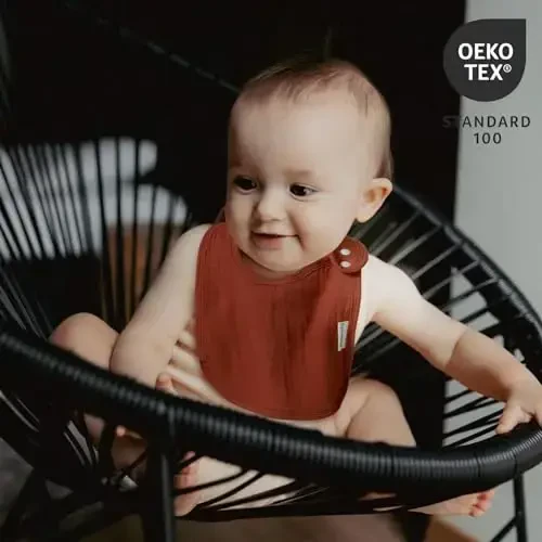 Muslin oʻgʻil bolalar qizlar uchun soʻlakliklar, Organik muslin chaqaloq soʻlakligi oqishi va tishlash uchun, Yumshoq bandana soʻlakliklar 5 dona - EGMAO BABY (1)