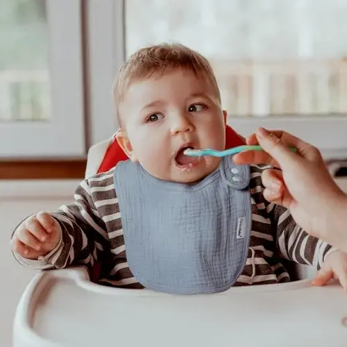 Muslin o'g'il bolalar qizlar uchun so'lakliklar, Organik muslin chaqaloq so'lakligi so'lak oqishi va tishlash uchun, Yumshoq bandana so'lakliklar 5 dona - 4