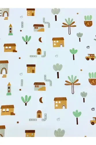 Muslin O'rash Adyol 3'li To'plam(80X80SM)|oeko-tex Muslin Mato | Yangi Tug'ilgan Chaqaloq Yumshoq Sochiq O'rash-Tog' Tekis Moviy va Hayvonlar Naqshli - 3