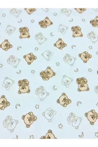 Muslin O'rash Adyol 3'li To'plam(80X80SM)|oeko-tex Muslin Mato | Yangi Tug'ilgan Chaqaloq Yumshoq Sochiq O'rash-Tog' Tekis Moviy va Hayvonlar Naqshli - 5