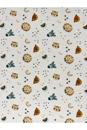 Müslin Örtü Battaniye 3'lü Set(80X80CM)|oeko-tex Müslin Kumaş | Yenidoğan Bebek Yumuşak Havlu,kundak-Araba ve Hayvan Desenli - 5