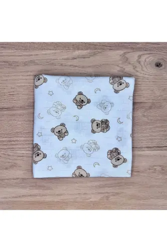 Müslin Örtü Battaniye 3'lü Set(80X80CM)|oeko-tex Müslin Kumaş | Yenidoğan Bebek Yumuşak Havlu,kundak - Bear Mountain Collection - 8