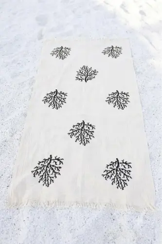 Muslin Peştemal Dokubba, Marjon Bosma Muslin Peştemal - Bej - DOKUBBA (1)