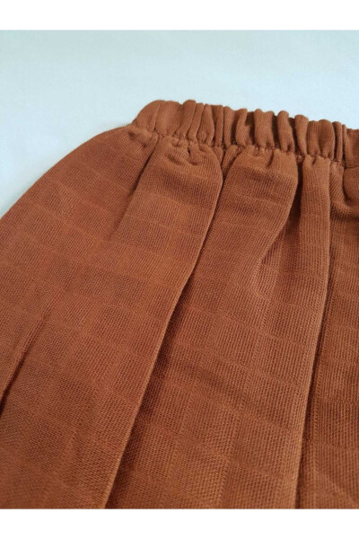 Muslin qiz-o'g'il bolalar elastik shortilari / Xaki - ALPAR TEKSTIL (1)