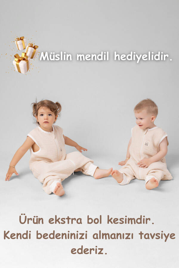 Muslin Uyqu Xaltagi 0.5 Tog Yozgi Uyqu Xaltagi Oeko-tex Sertifikatlangan 100% Tabii Paxta - 2