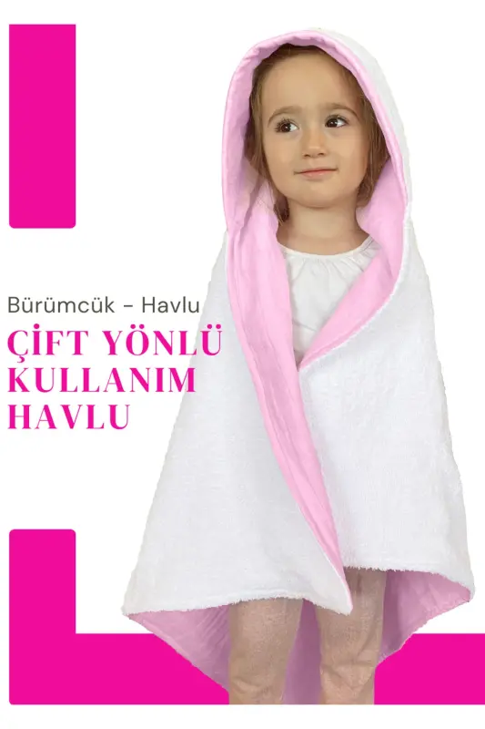 Muslinli kaputli chaqaloq bolasi uchun sochiq, beşik sochiq, paxtadan qilingan hammom sochiq, plyaj sochiq, ikki tomonlama foydalanish - 4