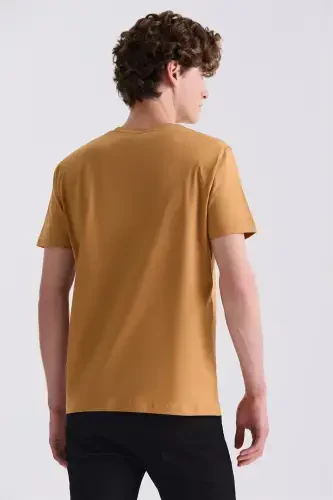 Mustard Slim Fit Crew Neck T-Shirt - 4