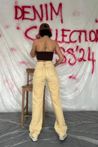 Mustard Straightmania Jeans Pants - BÜYÜKBEDENIZ (1)