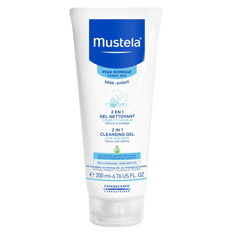 Mustela 2 In 1 Cleansing Gel 200 Ml (Hair & Body Shampoo) - 4