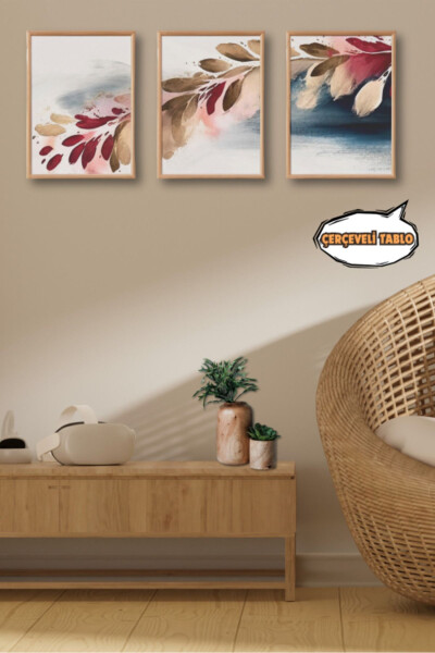 Mutfak Duvar Tablosu Seti 3lü Tablo Dekoratif Tablo Yatak Odası Tablo Seti Modern Tablo Salon Tablo-Çok Renkli - 6