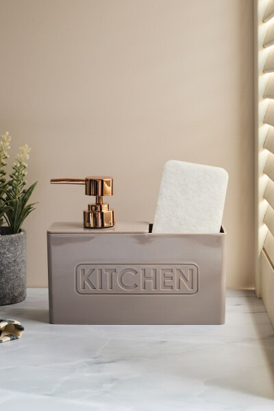 Kitchen Vizyon Sünger Hazneli Mutfak Sıvı Sabunluk-VİZYON - 4
