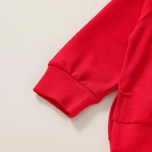 Happy Town Toddler Baby Boy Girl Sweatshirt Fall Outfits Long Sleeve Crew Neck Solid Top Pullover Blouse Shirt Clothes - 4