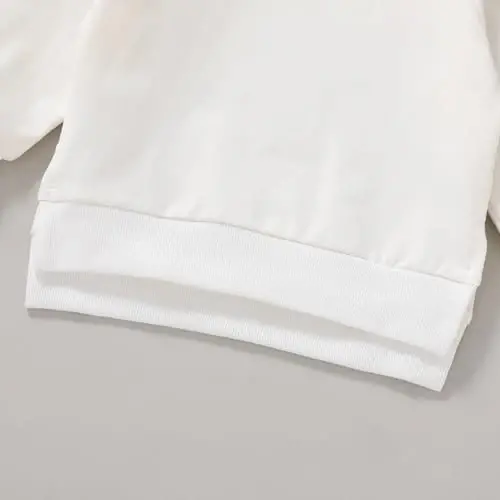 Mutlu Kasaba Çocuk Bebek Erkek Kız Sweatshirt Sonbahar Kıyafetleri Uzun Kollu Bisiklet Yaka Düz Üst Kazak Bluz Gömlek Giysiler - 5