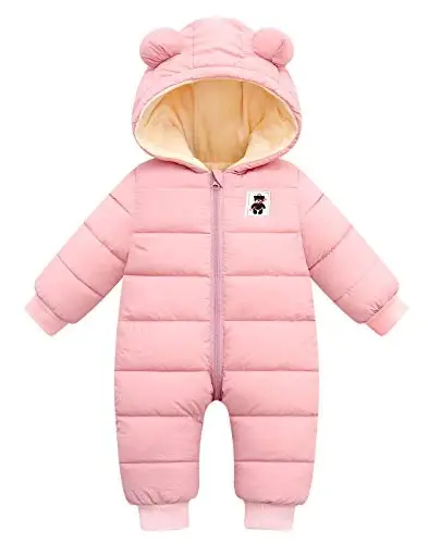 Happy Cherry Baby Snowsuit Winter Coat Warm Hoodie Romper Puffer Jacket - 1
