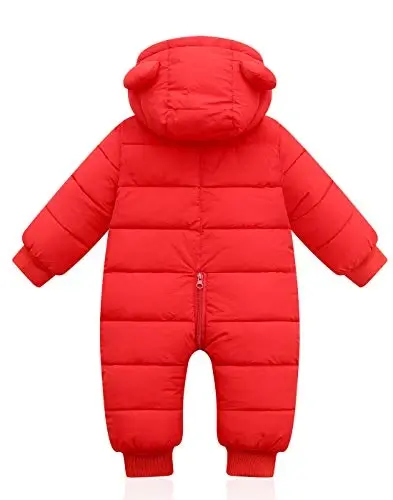 Happy Cherry Baby Snowsuit Winter Coat Warm Hoodie Romper Puffer Jacket - HAPPY (1)