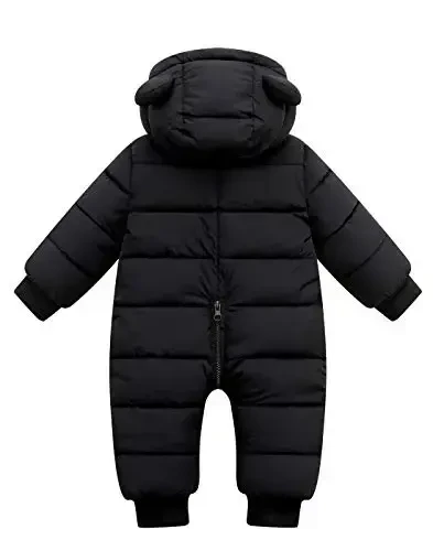 Happy Cherry Baby Snowsuit Winter Coat Warm Hoodie Romper Puffer Jacket - 4