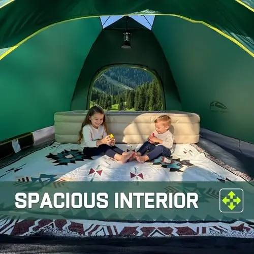 Happy Travel 1/2/3/4 Person Camping Tent, Instant Easy Pop Up Tents for Camping,Automatic Waterproof Family Camping Tent, Easy Set Up Tent,Portable Windproof Dome Tent for Camping Hiking & Traveling - 3