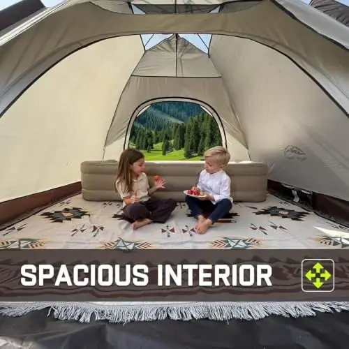 Happy Travel 2/4 Person Camping Tent, Instant Easy Pop Up Tents for Camping | Easy Set Up Tent, Automatic Waterproof Family Camping Tent, Portable Windproof Dome Tent for Camping Hiking & Traveling 