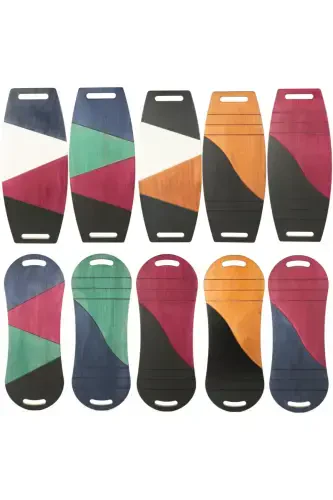 Muvozanat Taxtasi Balance Board Ikki Funktsiyali Gym Board Rocket Board 73 x 31 CM - WOOD STONE ART (1)