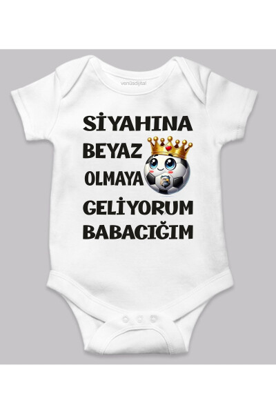 Muxlislar Qora va Oq Bosma Yozilgan Chaqaloq Bodisi Tugmachali Ichki Kiyim - VENÜSDIJITAL